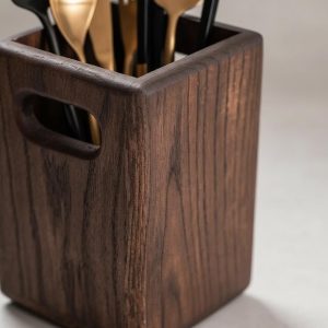 Walnut Wooden Spoon Holder – Kitchen Organizer - Image 5