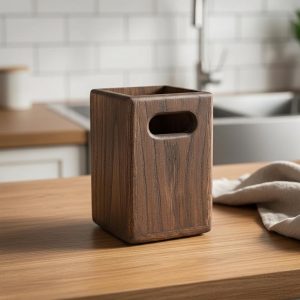 Walnut Wooden Spoon Holder – Kitchen Organizer - Image 6