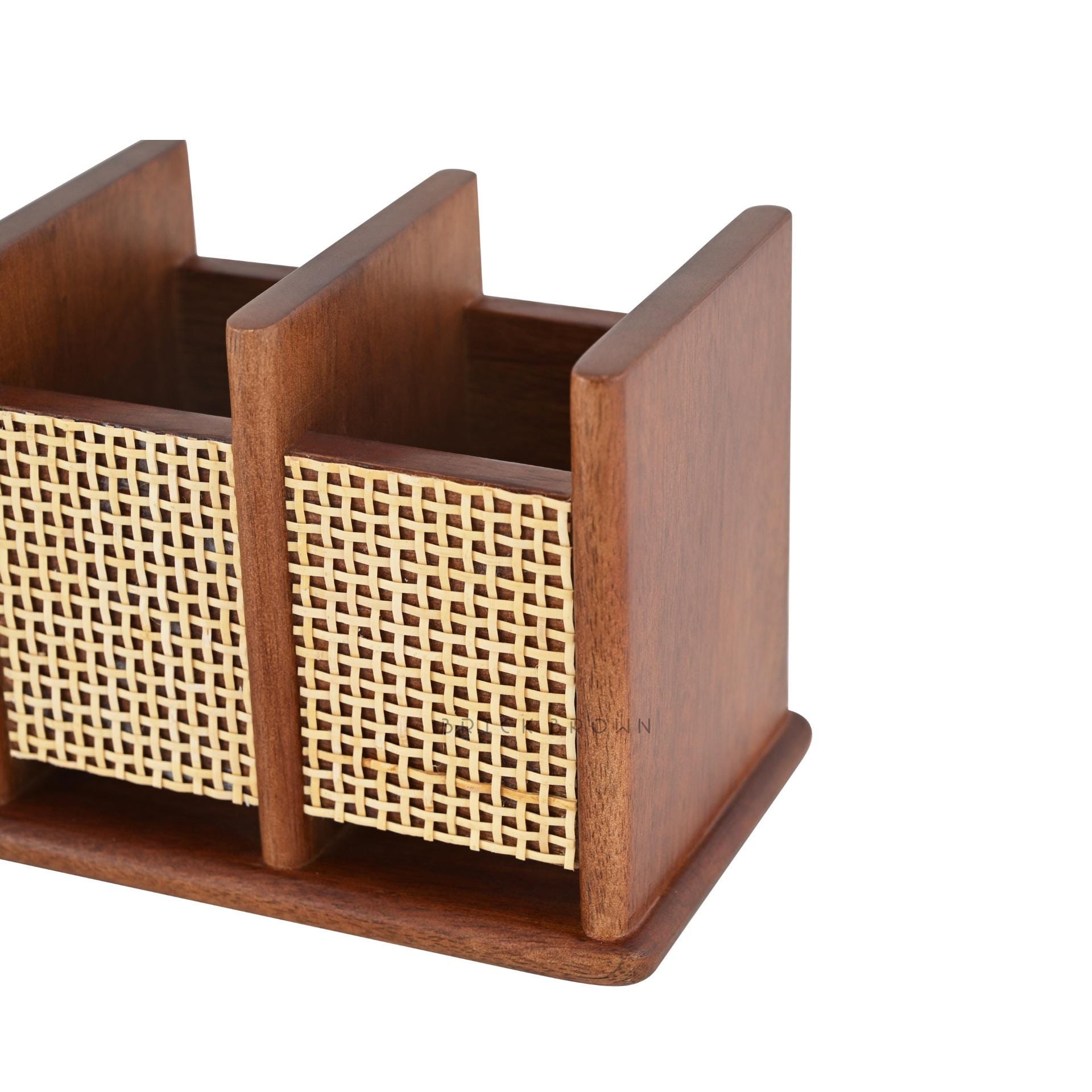 Wooden Cutlery Holder – 3 Section Organizer - Image 7