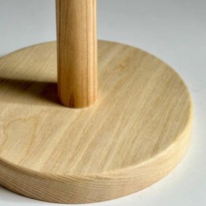 Wooden Paper Towel Holder – Solid Ash Kitchen Stand, Minimalist Countertop Organizer, Handmade Natural Wood Home Decor - Image 2